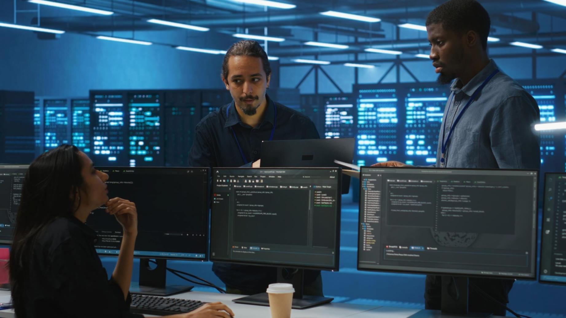 Serverraum mit moderner Netzwerkinfrastruktur